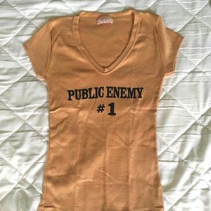 1970s Tan "Public Enemy #1" Screen Tee
